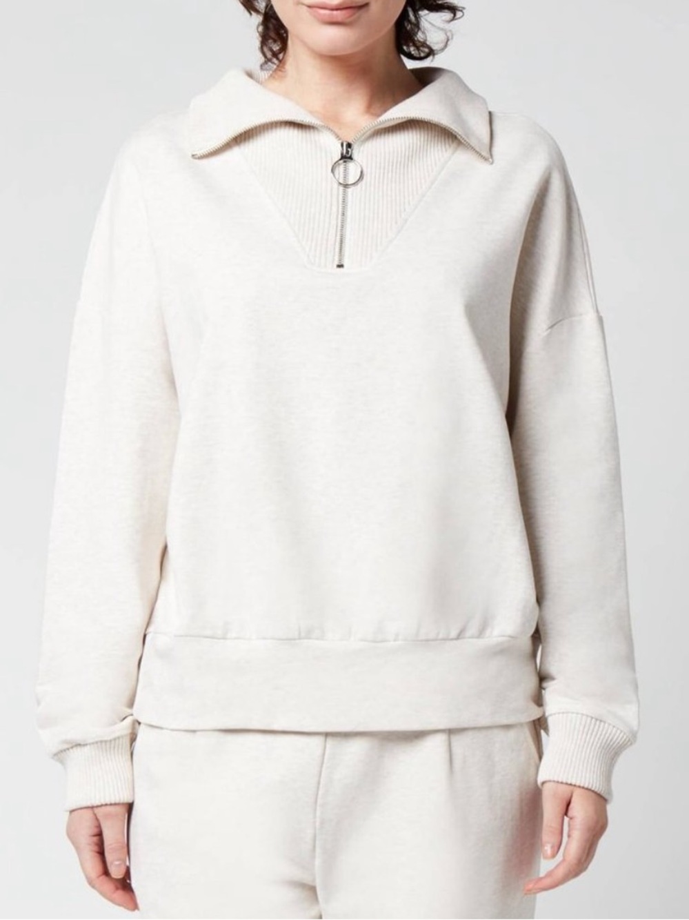 Varley Miller Sweat Half-Zip Pullover Sweatshirt Medium